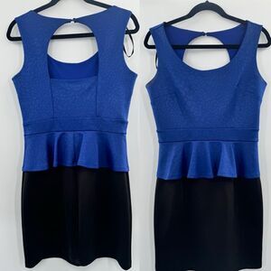3For$20 Sweet Storm Blue/Black Dress size Large